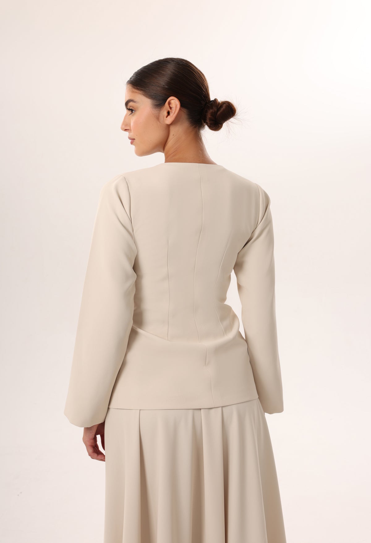 46 Rond Jacket Sculpted Round Neck Jacket