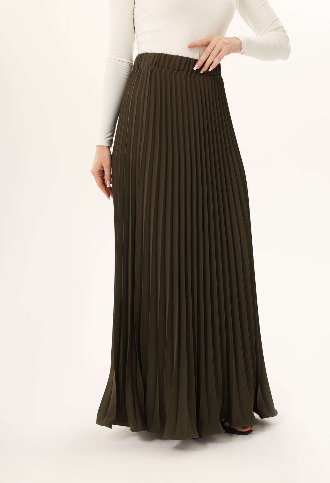 Pleated Maxi Skirt